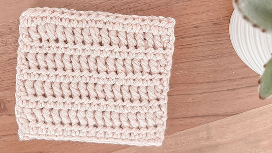 Haaksteek: gedraaid half stokje