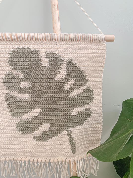 Monstera wall hanging