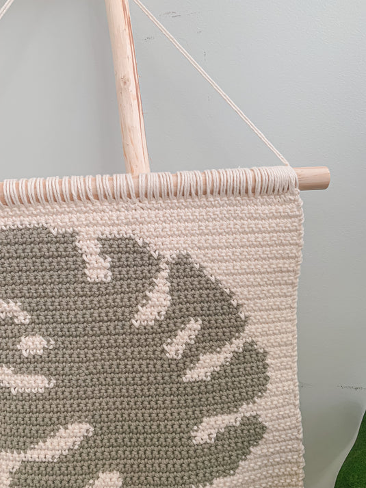 Monstera wall hanging