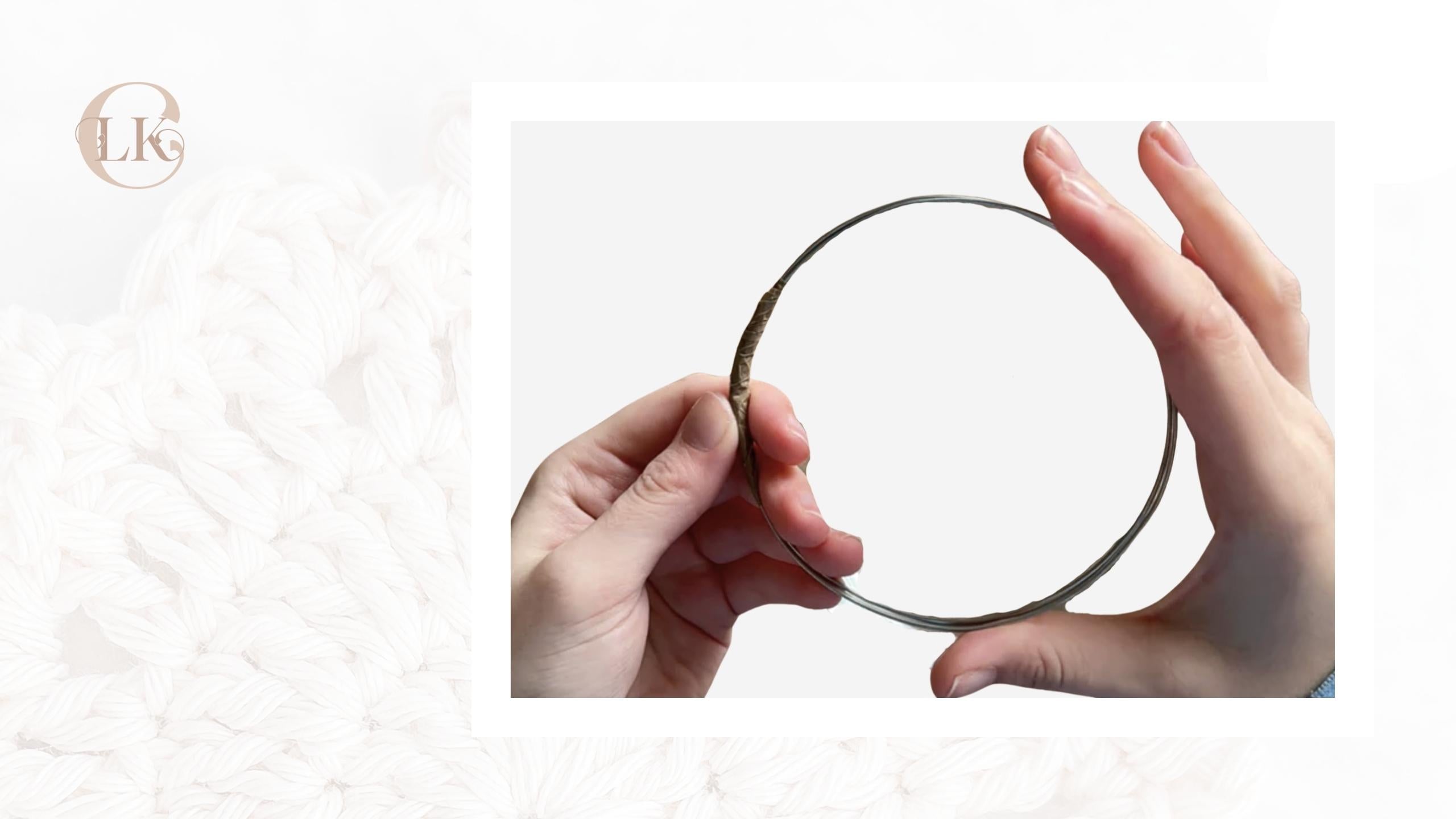 Creating a metal ring with wire for crochet projects