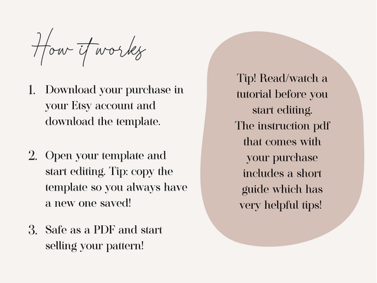 Blue Canva Template voor Patronen