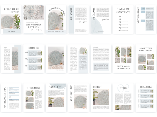 Blue Canva Template voor Patronen