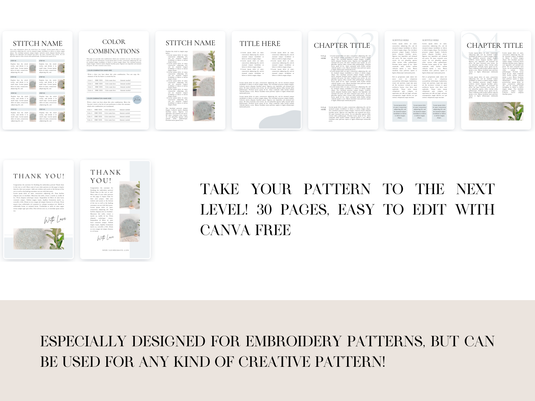 Blue Canva Template voor Patronen